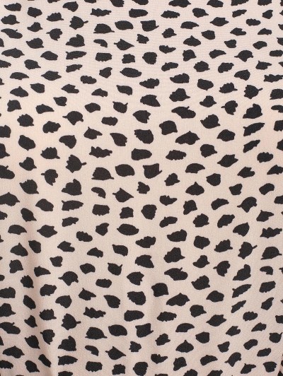 Animal Spotted Print Ruffles Belted Jumpsuit