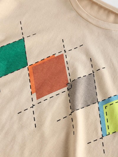 Argyle Print Loose T Shirt
