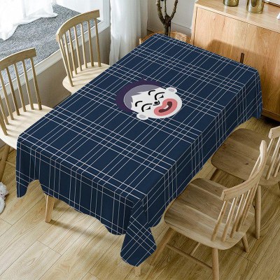 Cartoon Boy Plaid Print Waterproof Table Cloth
