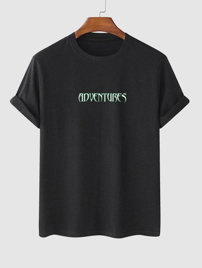 Cartoon Cactus Letter Printed Graphic Casual T-shirt