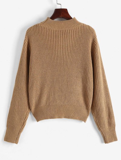 Chunky Knit Twisted Choker Sweater