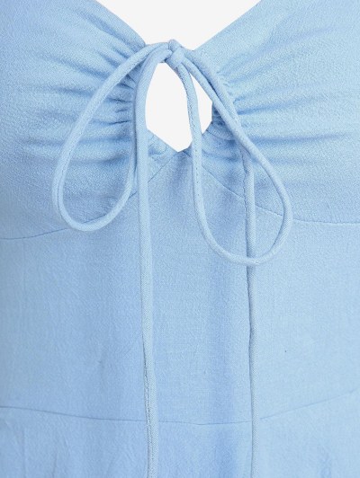 Cinch Tie Bust Pleated Mini Dress