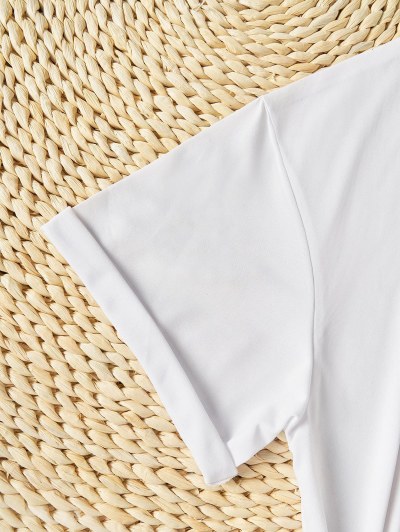 Coconut Tree Letter Print Short Sleeve T Shirt