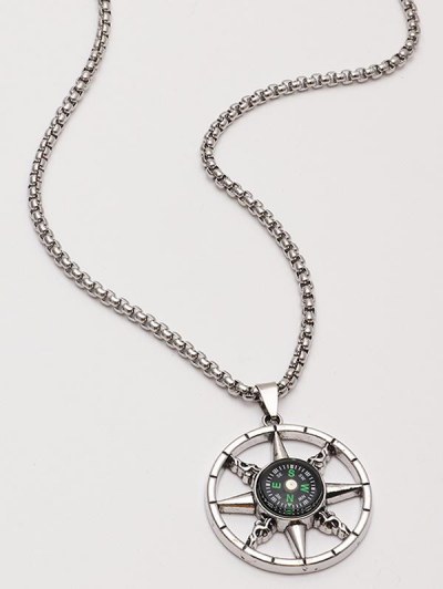 Compass Pendant Chain Necklace