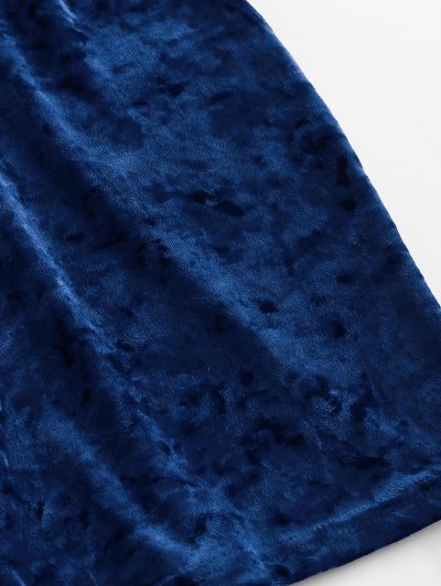 Cowl Front Velvet Mini Dress