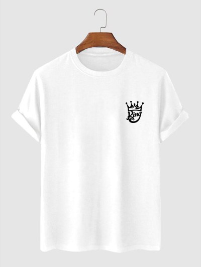 Crown Letter Graphic Casual T-shirt