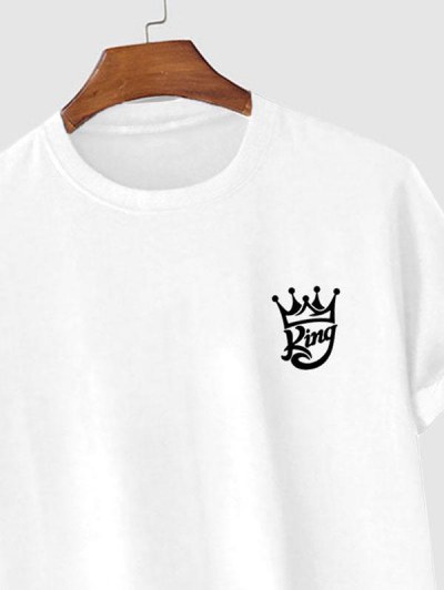 Crown Letter Graphic Casual T-shirt