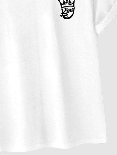 Crown Letter Graphic Casual T-shirt