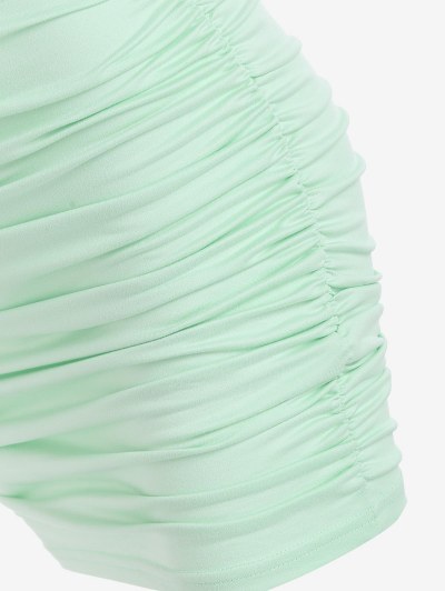 Cut Out Ruched Backless Slinky Dress