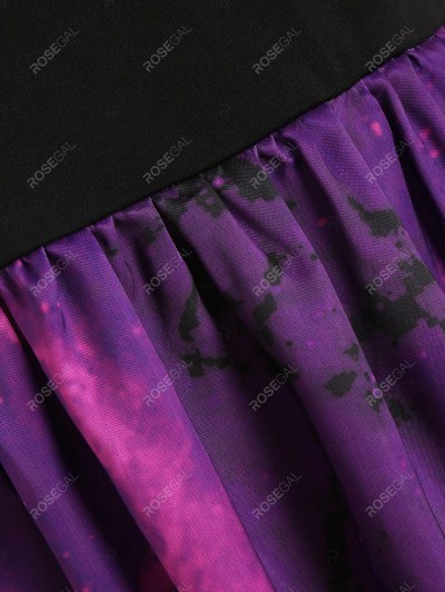 Dinosaur Bat Print Off Shoulder Halloween Dress