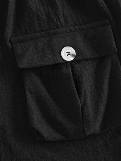 Drawstring High Waisted Cargo Shorts