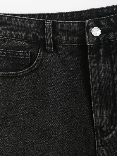 Faded Frayed Denim Cutoff Shorts