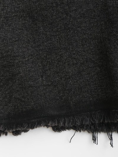 Faded Frayed Denim Cutoff Shorts