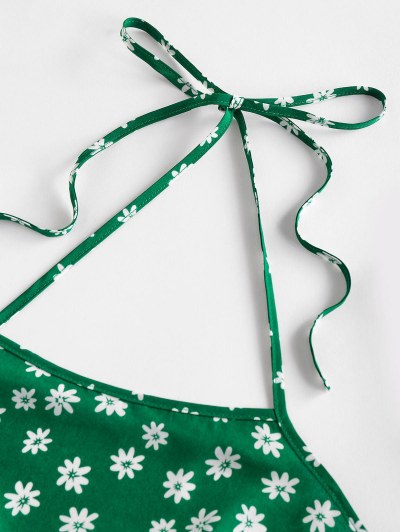 Floral Bowknot Halter Napkin Top