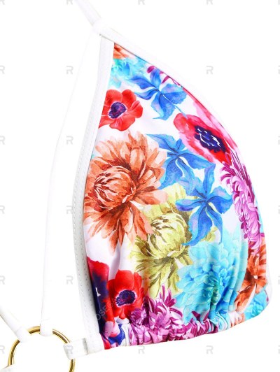 Floral Print Halter Bikini