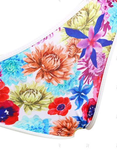 Floral Print Halter Bikini