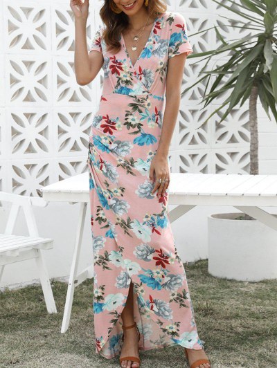 Floral Print Tulip Maxi Dress