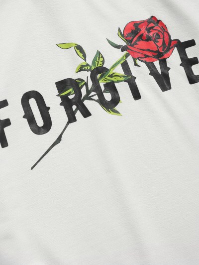 Forgive Rose Pattern Hoodie