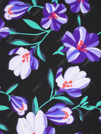 Halter Flower Print Tied Dress