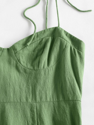 High Slit Tie Shoulder Midi Sundress