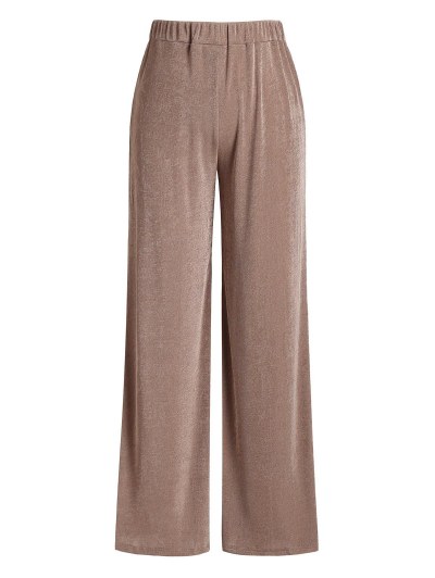 High Waisted Jersey Wide Leg Pants