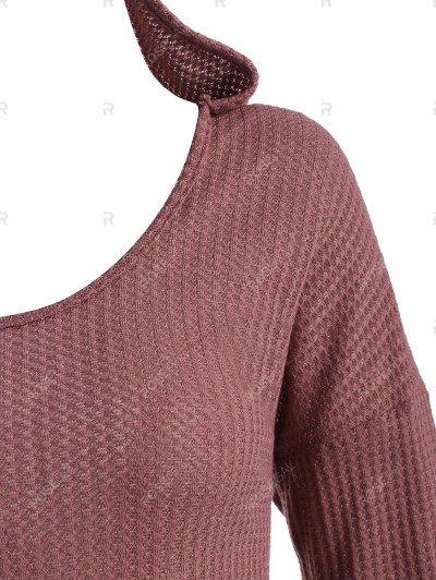 Hooded Drop Shoulder Casual Knitwear