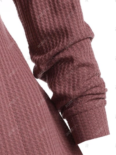 Hooded Drop Shoulder Casual Knitwear