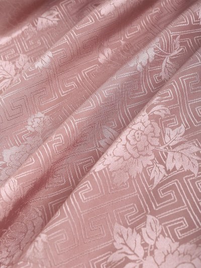 Jacquard Silky Lapel Shirt With Two Tone Corduroy Shorts Two Piece Set