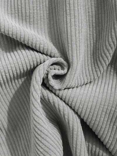 Jacquard Silky Lapel Shirt With Two Tone Corduroy Shorts Two Piece Set