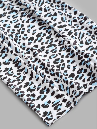 Lace Trim Leopard Cami Bodycon Dress