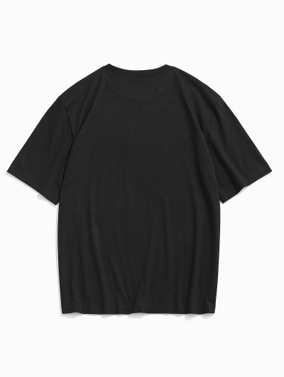 Letter Flower Print Short Sleeve T-shirt