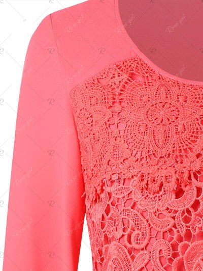 Long Sleeve Lace Panel Top