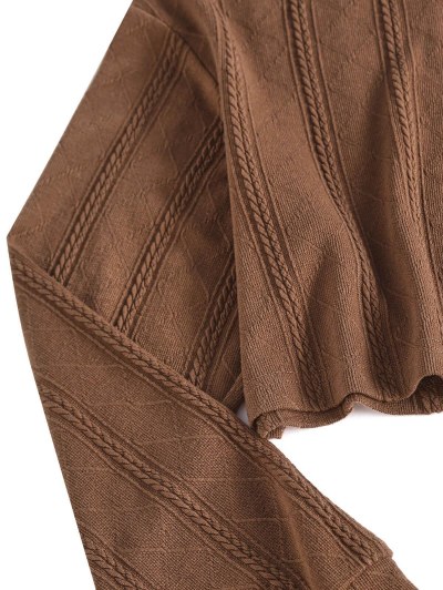 Lounge Cable Knit Drop Shoulder Skinny Pants Set