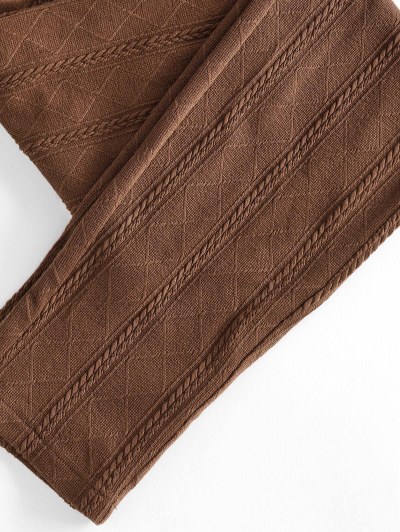 Lounge Cable Knit Drop Shoulder Skinny Pants Set