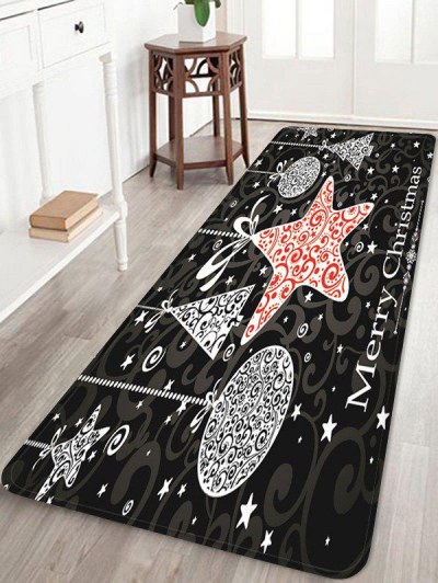 Merry Christmas Pattern Water Absorption Anti-skid Area Rug