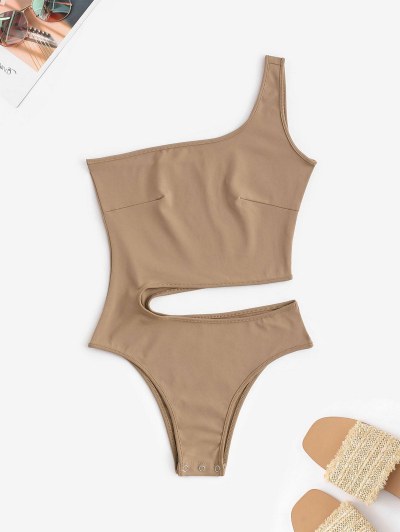 One Shoulder Cutout Bodysuit