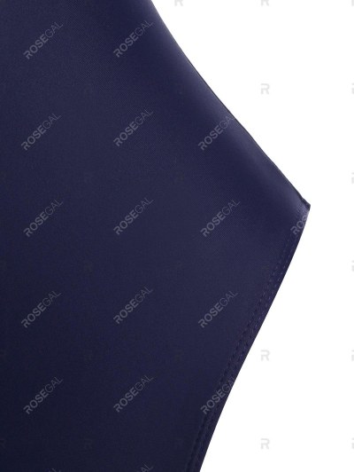 Open Back Colorblock Criss Cross One-piece Swimsuit