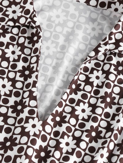 Polka Dot Flower Bodycon Tank Dress