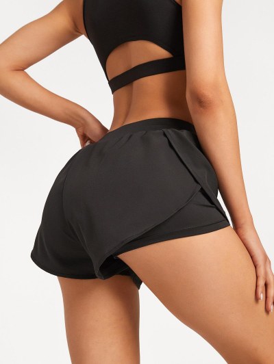 Pull On Double Layer Dolphin Shorts