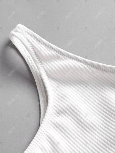 Ribbed Cut Out One Piece Swimsuit