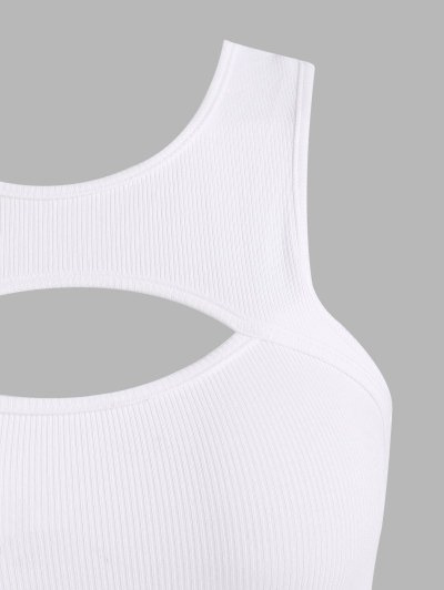 Ribbed Cutout Racerback Mini Tank Dress