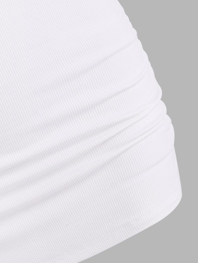 Ribbed Cutout Racerback Mini Tank Dress