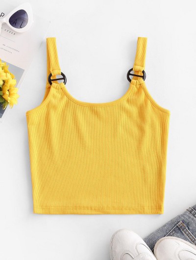 Ribbed O Ring Fitted Tank Top