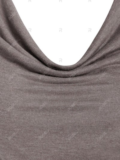 Ruched Button Down Asymmetric T Shirt