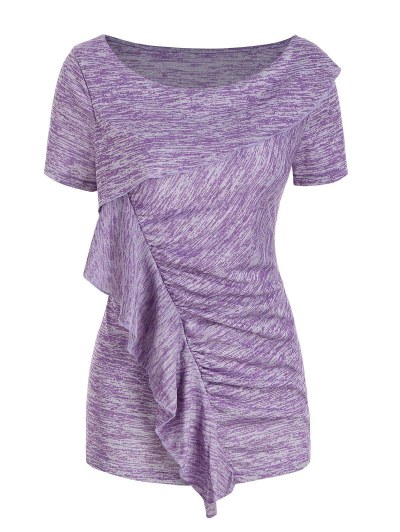 Ruffle Heather Short Sleeve T-shirt