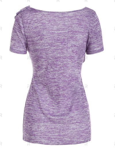 Ruffle Heather Short Sleeve T-shirt