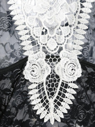 Skull Bat Print Cold Shoulder Two Piece T Shirt