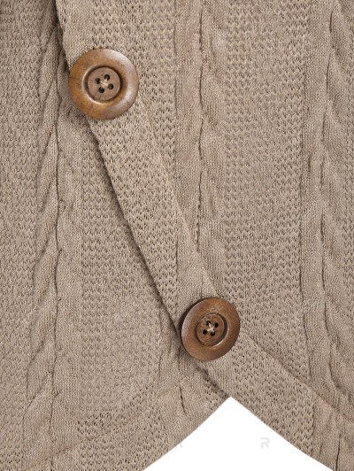 Turtleneck Raglan Sleeve Cable Knit Sweater